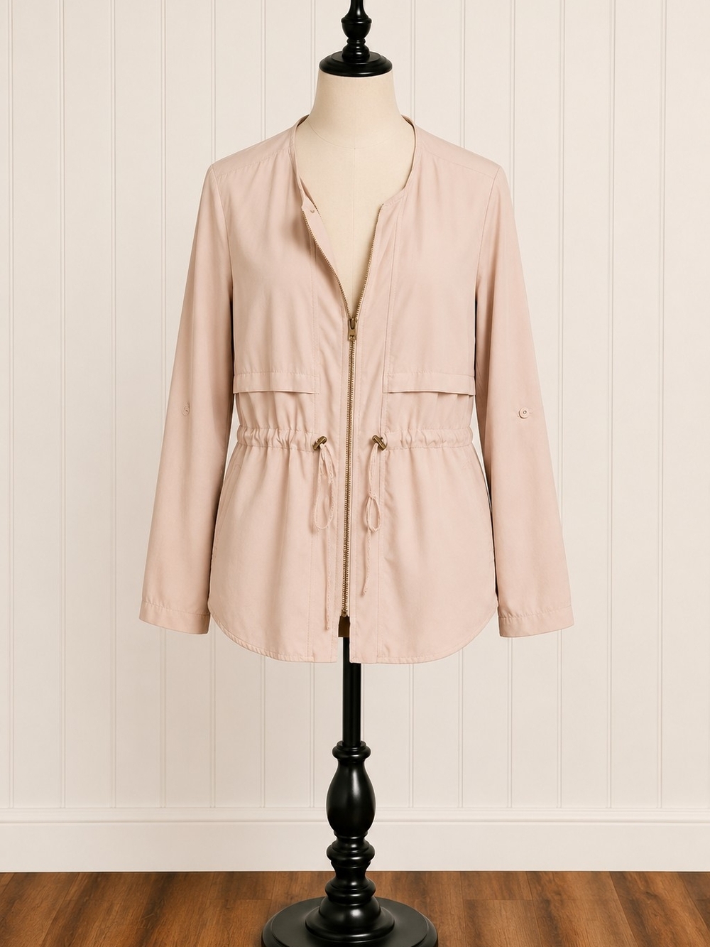 Maurices Blush Pink Drawstring Waist Jacket